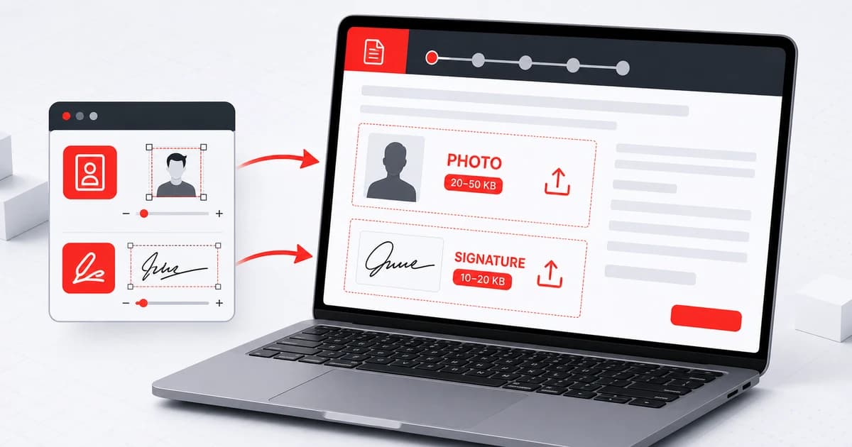 Government form photo and signature resizing guide